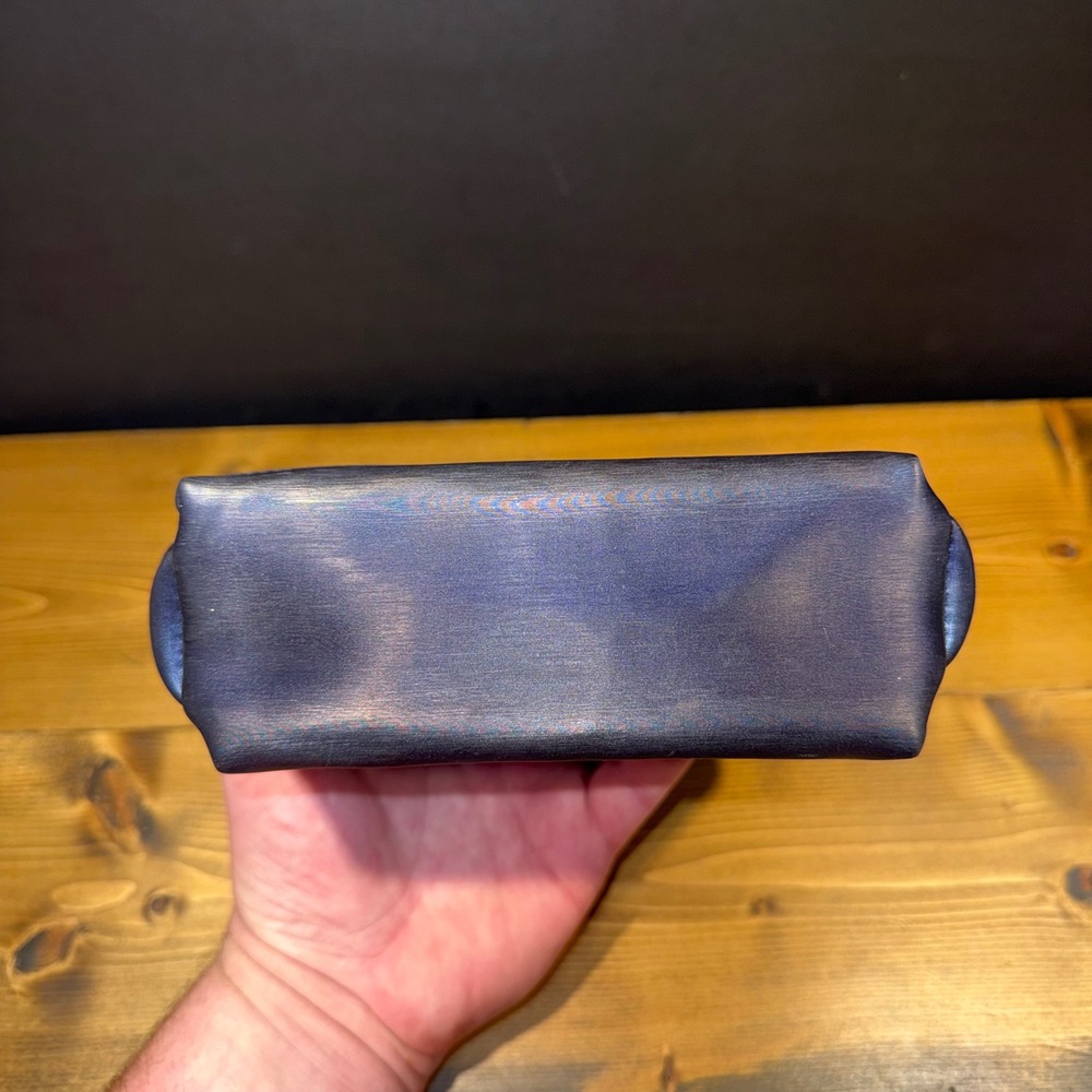 Christian Dior Parfums Cosmetic Bag Blue Vanity Toiletry Makeup Travel Pouch - Picture 4 of 8